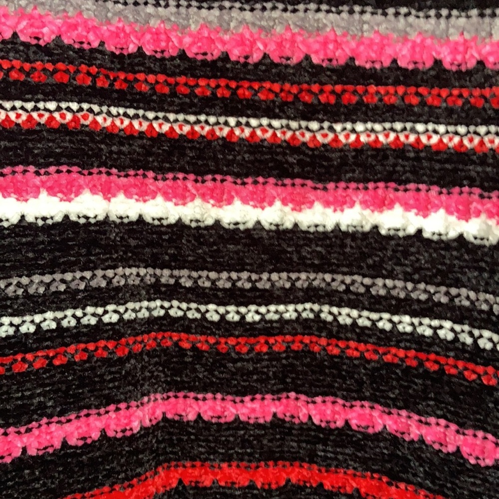 Ruby Rd sweater stripes black with pink red white gray casual office size 3X - Picture 3 of 17